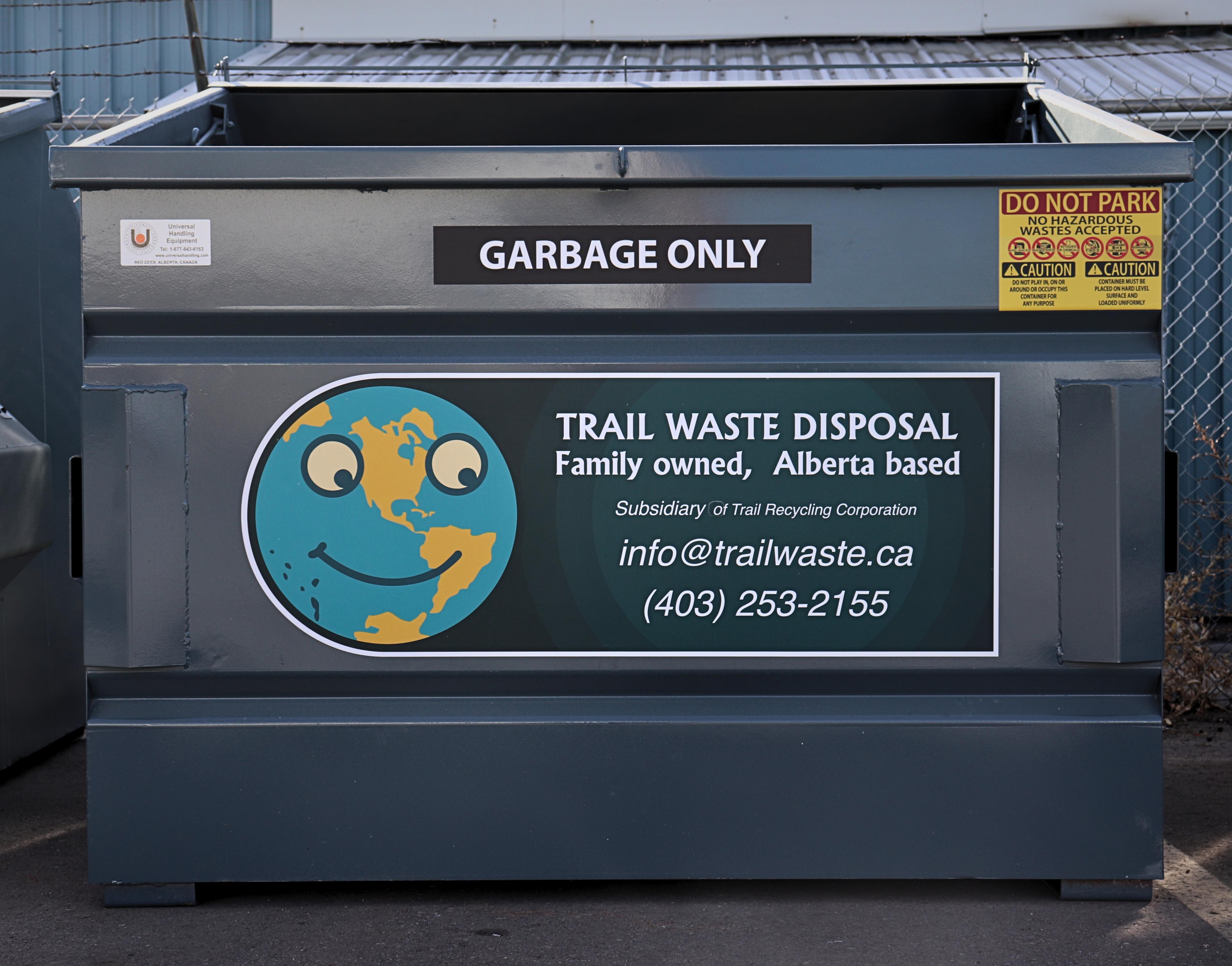 Trail Waste Disposal commercial front-load garbage dumpster